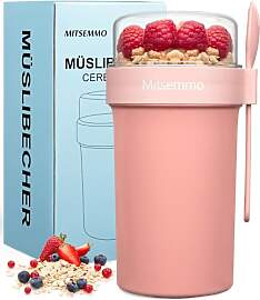 Mitsemmo Müslibecher to Go 760ml+230ml,Müsli Cup 