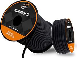 MITSY Gummiseil 4 mm 5 Meter Schwarz -