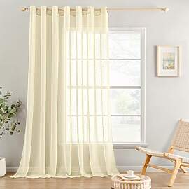MIULEE 1er Set Voile Vorhang Sheer Leinenvorhang