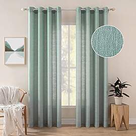 MIULEE 2er Set Voile Vorhang Sheer Leinenvorhang
