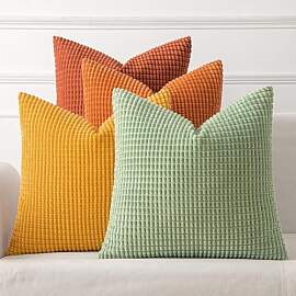 MIULEE 4er Set Kissenbezug Kissen Dekorative