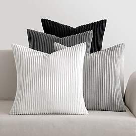 MIULEE 4er Set Samt Kissenbezug Kissenhülle