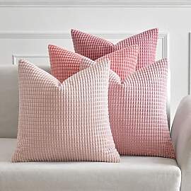 MIULEE Kissenbezug 60x60 4er Set Rosa Serie