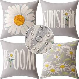 MIULEE Pack of 4er Kissenbezüge Outdoor