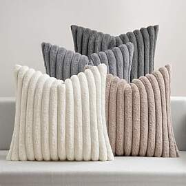 MIULEE Plüsch Kissenbezug 50x50 kuschelkissen