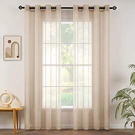 MIULEE Sheer Voile Vorhang mit Ösen Transparente