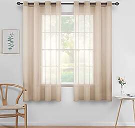 MIULEE Sheer Voile Vorhang mit Ösen Transparente
