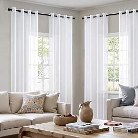 MIULEE Sheer Voile Vorhang mit Ösen Transparente