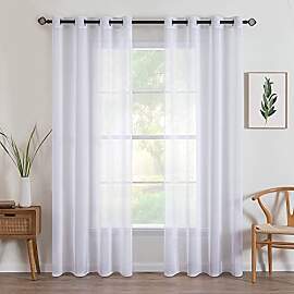 MIULEE Sheer Voile Vorhang mit Ösen Transparente
