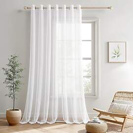 MIULEE Sheer Voile Vorhang mit Ösen Transparente