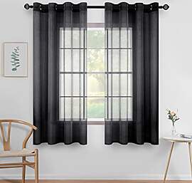 MIULEE Sheer Voile Vorhang mit Ösen Transparente