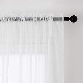 MIULEE Voile Vorhang Transparente Gardine aus