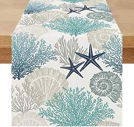 Miuyunya Tischläufer Modern 40x140 Outdoor Sommer 