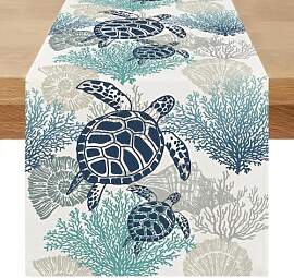 Miuyunya Tischläufer Modern 40x140 Outdoor Sommer 