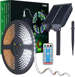 MIWATT IP67 Solar 5M LED Strip, Kaltes Weiß LED