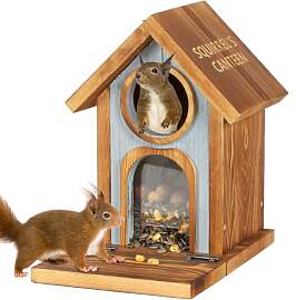 MIXXIDEA Eichhörnchen Futterhaus für draußen,