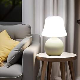 MLOQI Pilz Tischlampe für Wohnzimmer Schlafzimmer 