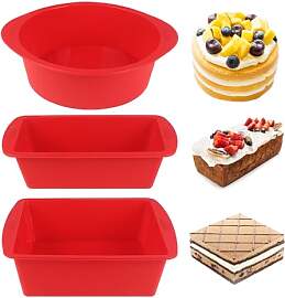 Mlying 3 Stück Silikon Kuchenform,