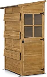 M MCombo Gartenschrank Gartenhaus Holz Wetterfest, 