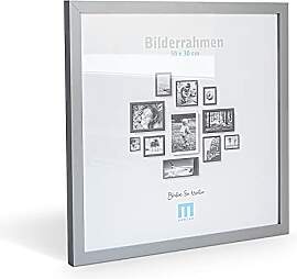 M MERCEO Bilderrahmen 30x30cm (1Stk) Grau - Holz