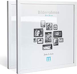M MERCEO Bilderrahmen 30x30cm (2Stk) Weiß –