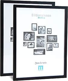 M MERCEO Bilderrahmen 30x40cm (2Stk) Schwarz –