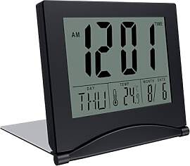 MMOBIEL Digitaler Uhr LCD Reisewecker Klappbar – 