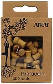M&M Pinnnadeln 40 Stück braun, 1 Pack
