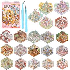 Mocrop 20 Sets DIY Miniature House Kit Stickers,