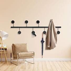 Mocrop 80cm Wandgarderobe Schwarz