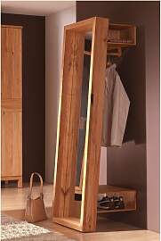 Moderne Garderobe mit Spiegel Kernbuche geölt