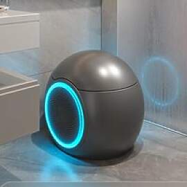 Moderne intelligente Toilette, beheizter