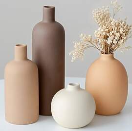 Moderne Vasen-Set, 4-teilig, Keramik,