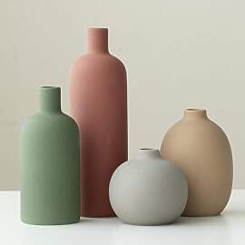 Moderne Vasen-Set, 4-teilig, Keramik,