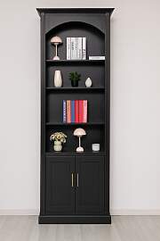 modernes Landhaus-Bogenregal schwarz