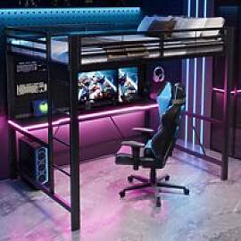 Modernes Metall-Gaming-Hochbett mit