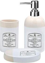 Modernes weißes Badezimmer-Set, 3-teilig,