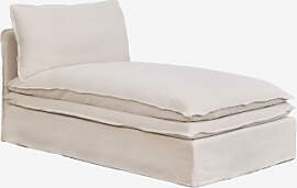 Modul-chaiselongue Für Modulare Sofas Aus Leinen