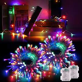 Moettany Bunt Lichterkette Weihnachten Außen
