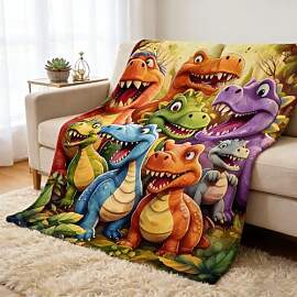 MOFXWHE Dinosaurier-Decke 150x130 cm, superweiche