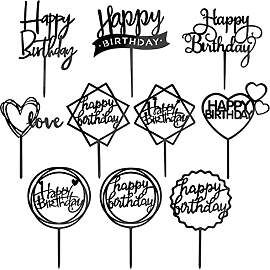 MOGADEE® 10 Stück Schwarz Happy Birthday