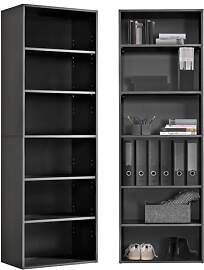 mokebo® Bücherregal Schwarz, Grau BZW. Anthrazit 