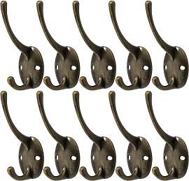 Mokife Garderobenhaken Vintage Bronze, 10 Stück