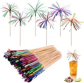 Molain 100 Stück Cocktail Feuerwerk Dekoration,