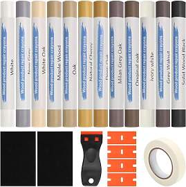 Molirex 12 Farben Hartwachs Reparaturset, Parkett