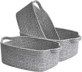 MOLVCE Baumwollseil Aufbewahrungskorb 3er-Set,