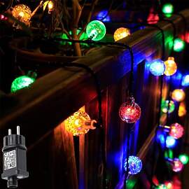 MOLVCE Lichterkette Außen Strom 10M 100led,