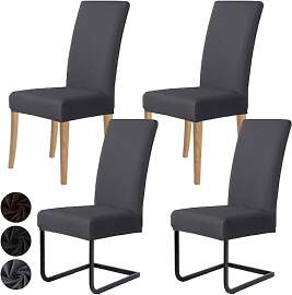 MOLVCE Stuhlhussen 4er Set Jacquard Stretch