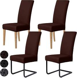 MOLVCE Stuhlhussen 4er Set Jacquard Stretch