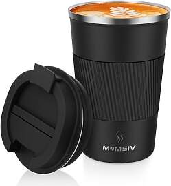 MOMSIV Thermobecher Isolierbecher, 13oz/380ml